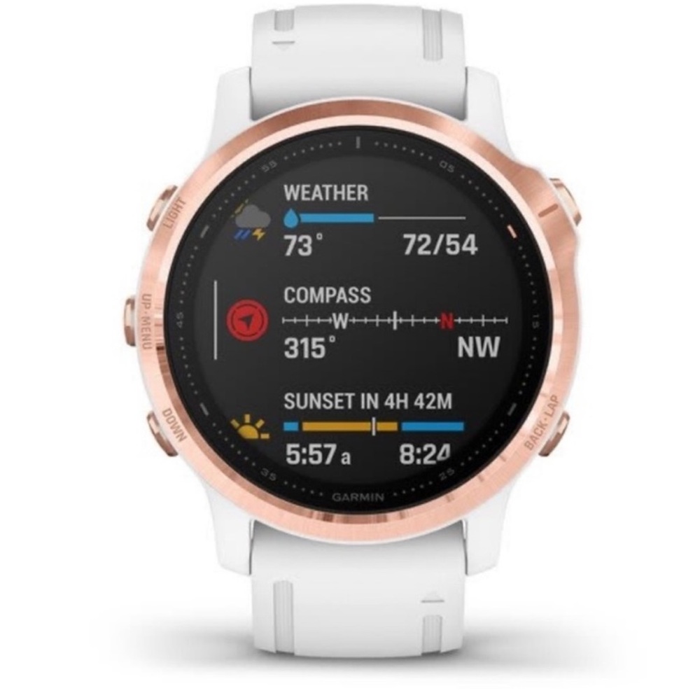 Garmin fēnix 6S Pro - Rose Gold Bezel with White Strap - Picture 4 of 16